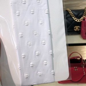 100%AuthenticCHANEL White 20CC Logo SheerStockings